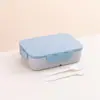Marmita flip transfronteiriça com divisórias para trabalhadores de escritório, marmita infantil aquecível no micro-ondas, marmita estudantil de plástico à prova de vazamento