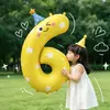 Estilo Ins Chapéus Coloridos de 42 polegadas e Balões de Números para Decoração de Cena de Cerimônia de Festa de Aniversário Infantil Balões