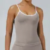 Chaleco Deportivo Ajustado de Color Contrastante Europeo y Americano Transfronterizo para Mujer, Chaleco de Yoga sin Espalda, Ropa de Fitness, Chaleco Superior de Yoga para Correr