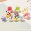 Sofá Sanrio de Dibujos Animados Llavero Hecho a Mano DIY Accesorio para el Cabello Cuerda para el Cabello Gota de Gel Funda para Teléfono Móvil Señal de Estacionamiento Joyería