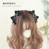 Lolita Tocado Chica dura Estilo punk genial Amor Lazo hecho a mano Horquilla jk Negro Dulce Amor Accesorios para el cabello lolita
