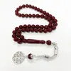 Cuentas de Oración Saudíes Ensartadas a Mano, Cuentas Hechas a Mano Transfronterizas, 51 Piezas, Pulsera de Cuentas de Oración de Resina Pura 10*10mm