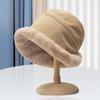 Sombrero Mongol de Explosiones de Invierno al por Mayor Estilo Étnico Sombrero de Pescador para Mujer Sombrero Joker a Prueba de Frío Sombrero de Cubeta de Felpa Gruesa y Cálida