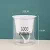 Vaso hidropônico transparente autoirrigável de plástico para plantas verdes, estilo minimalista nórdico, adequado para jiboias, suculentas e flores pequenas