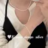 Estilo Ins Coreano Joia de Mão Versátil de Alta Qualidade Pulseira de Prata Esterlina S925 Trançada Ondulada Design de Nicho Elegante