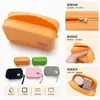 Bolsa de maquillaje de silicona, bolsa impermeable portátil para almacenamiento de cuidado de la piel, neceser de viaje para lápiz labial, brochas de maquillaje, tarjeta de identificación y monedero
