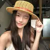 Sombrero Pequeño de Moda Casual Estilo Francés para Mujer, Sombrero Plano Retro Británico Hueco, Sombrero de Sol para Vacaciones en la Playa