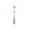 Pendiente de Stud para Tragus con Colgante de Zirconia Cilíndrica Incrustada en Forma de Gota de Titanio F136 Joyería con Rosca Interna de Titanio G23 Cabeza de Pendiente