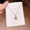 Collar cuadrado pequeño de circón ultrabrillante estilo coreano para mujer, lujo ligero, elegante, cadena para clavícula de acero de titanio de alta gama, venta al por mayor