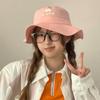 Sombrero Montaña Oso Polar Bordado Sombrero de Pescador para Mujer Dulce Verano Secado Rápido Fino Ala Ancha Muestra la Cara Pequeña Sombrero para el Sol