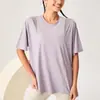 Ropa de Yoga Deportiva de Manga Corta para Mujer Primavera y Verano Holgada Fitness Running Secado Rápido Camiseta de Manga Corta Traje Transpirable de Pilates