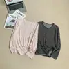 Colección nueva Primavera/Otoño 2026: Camisa básica de manga larga con botones y rayas, camiseta fina tipo Henley para cubrir, top versátil para mujer