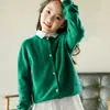 Suéteres para Niños 2026 Otoño e Invierno Nuevos Estilos para Niños y Niñas, Cárdigans de Punto, Abrigos de Lana Versátiles de Colores Caramelo para Niños Mayores