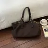 Bolso de Mano Tipo Tote Nicho Retro Gran Capacidad Casual para el Viaje Diario para Mujeres Nuevo Elegante Versátil Bolso de Hombro