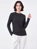 Elegante y ceñido suéter de punto de lana sin costuras de una sola pieza con cuello semi-alto de hilo Yangzi alemán, de manga larga, otoño 2026, adecuado como capa interior
