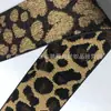 Leggings de Pantalón con Cintura Sellada y Cinturón Elástico Exterior Leopardo Jacquard Elástico Estiramiento Látex 5cm