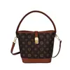 Bolsa Cubo 2026 con Estampado, Bolso de Mano Vintage para Mujer, Bolsa de Hombro Cruzada Portátil de Gran Capacidad para Viajeros, Bolsa Cubo con Patrón Clásico