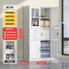 Archivero metálico de cinco secciones, gabinete multi-nivel para documentos con cerradura, gabinete para comprobantes financieros, gabinete de archivo para oficina