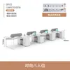 Juego de Escritorio y Silla para Estación de Trabajo de Empleado, Muebles de Oficina Modernos Minimalistas, Escritorio de Oficina con Divisiones para Cuatro Personas con Enchufe