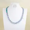 Super Flash Joyería de Mano de Lujo Llena de Diamantes y Circonitas Popular Collar para Mujer Cadena para Clavícula Geométrica Degradada Versátil Joyería al por Mayor