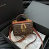 Bolsa de mão caixa estampada retrô de alta qualidade, zíper duplo, bolsa pequena quadrada para maquiagem, versátil para o dia a dia, bolsa de ombro ou transversal para mulheres