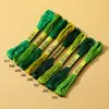 Hilo Floral Mixto de 8 Colores Hilo para Punto de Cruz Hilo de Algodón Hilo de Seda Materiales DIY Hechos a Mano Hilo para Envolver Pasadores Hilo de Bordado