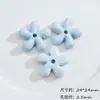 Flores coloridas de cerámica de cinco pétalos hechas a mano DIY materiales para decoración de joyas de collar pulsera accesorios