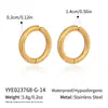 Aro Simple Minimalista Clip Básico para Oreja Sin Perforar Moda Ins Transfronteriza Europea y Americana Accesorios de Oro 18K Joyería Acero Inoxidable Mujeres
