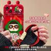 Funda de teléfono compatible con Apple 15, iPhone 14 Pro/13, cordón para muñeca Northwest Girl 11/12, espejo abatible 7