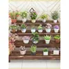 Estante para flores ensanchado anticorrosión madera protección solar capa única suculentas una capa de pie exterior balcón almacenamiento madera maciza exterior