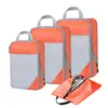 Juego de bolsas de almacenamiento de compresión para viaje Suministro transfronterizo juego de bolsas de almacenamiento de red blanca visible que se pueden emparejar y combinar libremente