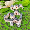 Modelo de Casa Huizhou em Estilo Chinês Jiangnan Construção de Casa Micro-Paisagem Pequenos Ornamentos Bonsai Aquário Rochoso Decoração de Paisagismo