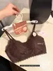 Xingmi Otoño Nuevo Deseo Puro Encaje Francés Versátil Tirante Fino Sujetador sin Tirantes Espalda Bonita Ropa Interior para Mujeres Transfronterizo