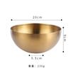 El fabricante puede personalizar un tazón de ensalada de acero inoxidable dorado estilo coreano OEM para el hogar, grande para frutas, fideos fríos, fideos de caracol.