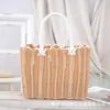 Cesta de Verduras Tejida de Plástico Colorida, Cesta de Regalo, Cesta de Compras, Cesta de Almacenamiento para Picnic al Aire Libre, Portátil