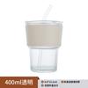 Copo de vidro, copo de bambu com tampa, tubo de sucção, copo de café de alta cor, novo, verão, escritório, casa, copo duplo para beber