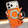 Funda de Teléfono con Soporte Giratorio Dopamina IMD de Agujero Grande Adecuada para Apple 17/18 Tendencia 18PRO Incrustada con Diamantes 13/14