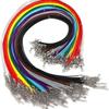 2.0/1.5mm Fabricantes coreanos de cordón de cera al por mayor collar de joyería de cordón de cera coreano negro con colgante de cuerda con cadena