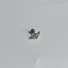 Super Flash Pequeño y Exquisito Hueco Completo Diamante Alas de Amor Clavo de Hélice Auricular Acero de Titanio Fondo Plano Caracol de Oreja Clavo de Oreja Sencillo Versátil