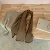 Xale Triangular Dupla Face Duas Cores Retro Coreano Cachecol de Inverno Quente Simples Versátil Peça de Roupa Externa Cachecol Aquecedor de Pescoço Feminino
