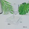 Nuevo Soporte de Exhibición Transparente de Acrílico y Cristal para Muestras Minerales con Base de Metal para Piedras en Bruto y Muestras Minerales