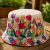 Colección de sitios web independientes transfronterizos nuevos de 2026: Sombrero de pescador y sombrero para el sol versátiles de arcoíris con estampado digital 3D y bordado acolchado, aptos para hombres y mujeres