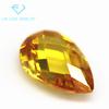 Lote 5A Forma de Pera Dorada Doble Rostro de Tortuga Zircón Piedra Desnuda Forma de Gota Doble Rejilla Color de Rostro Rostro de Tortuga Haoshi Taladro CZ