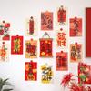 Novo cartão de decoração de caligrafia chinesa adesivo de parede feliz viva caligrafia parede foto adereços fundo layout de parede