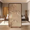 Biombo para Sala de Estar, Uso Doméstico, Madera Maciza, Oficina, Sala de Té, Dormitorio, Decoración de Bambú Estilo Zen, Pantalla de Asiento, Entrada