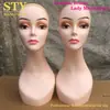 Exportar peluca para cabeza de modelo de color de piel negra europeo y americano más vendida, modelo de cabeza, maniquí, cabeza de maniquí, accesorios, modelo de cabeza femenina con hombros