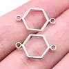 19x 13mm 0.4g multicolor venta caliente retro aleación de zinc accesorios conector conector de panal hexagonal