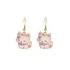 Aretes Divertidos Transfronterizos de Gatito Lindo de Dibujos Animados Aretes Creativos Atmosféricos Aretes de Animales Japoneses y Coreanos Venta al por Mayor Europea y Americana