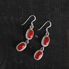 Pendientes de piedra de pino de estilo étnico Pendientes vintage bañados en plata Pendientes mongoles de alta calidad Pendientes de estilo mongol bañados en plata de alta calidad