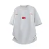 Camiseta Bordada Retro Americana de Manga Corta para Hombres y Mujeres, Nueva Tendencia de Verano, Top Resistente de Corte Holgado para Pareja
